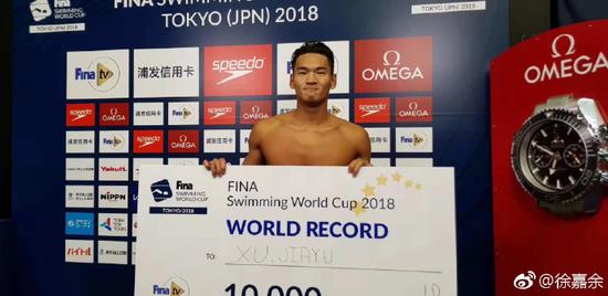 徐嘉余破100米仰泳世界纪录 国外解说惊呼不敢相信